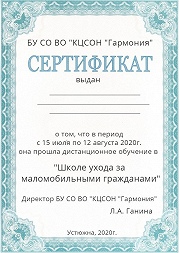 Закончились занятия первого онлайн курса «Школы ухода за маломобильными гражданами»