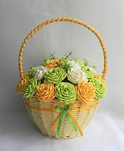 Корзинка из газетных трубочек